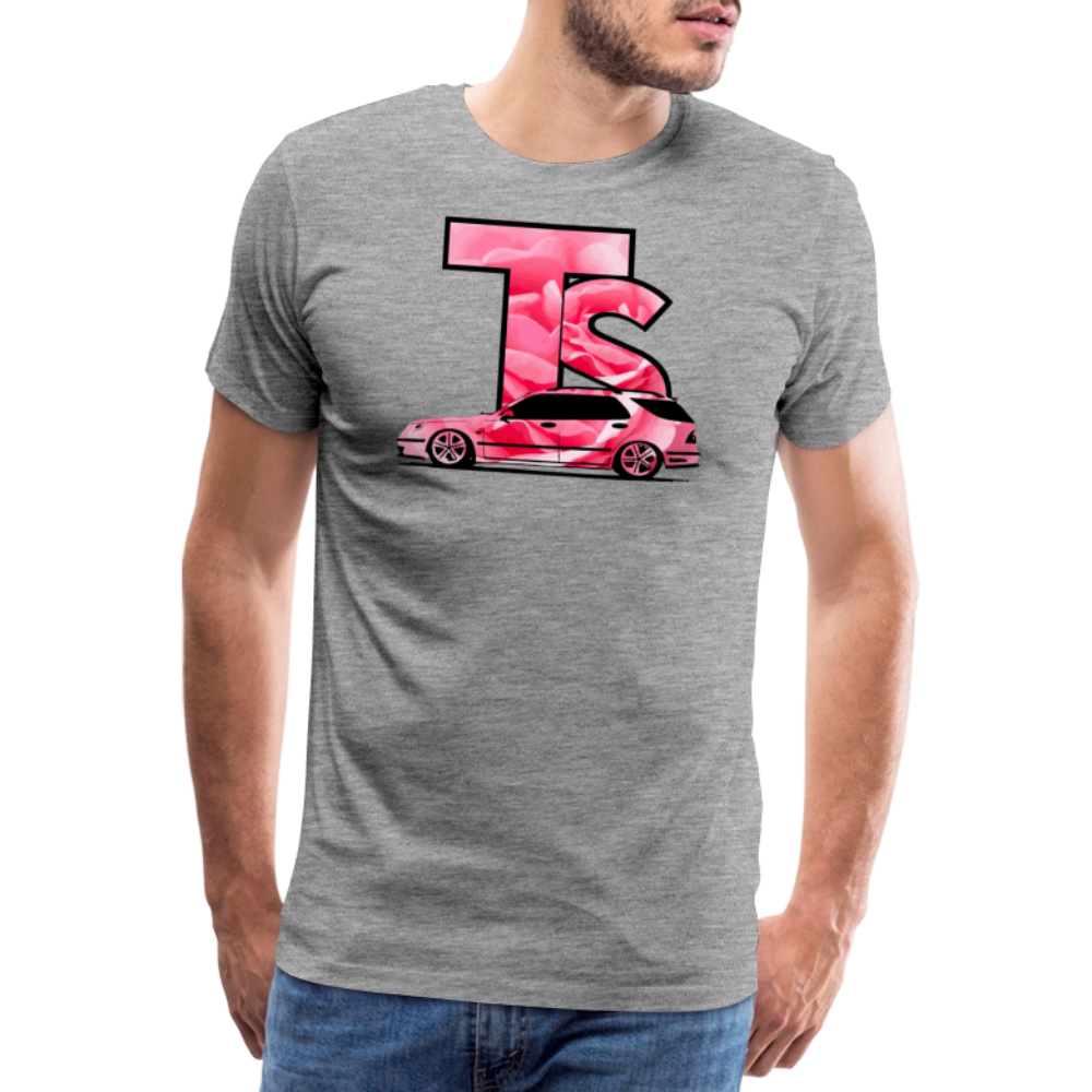 TS - Premium-T-shirt herr - gråmelerad