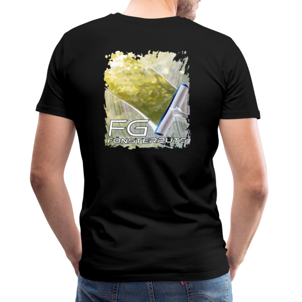FG fönsterputs - Premium-T-shirt herr - svart