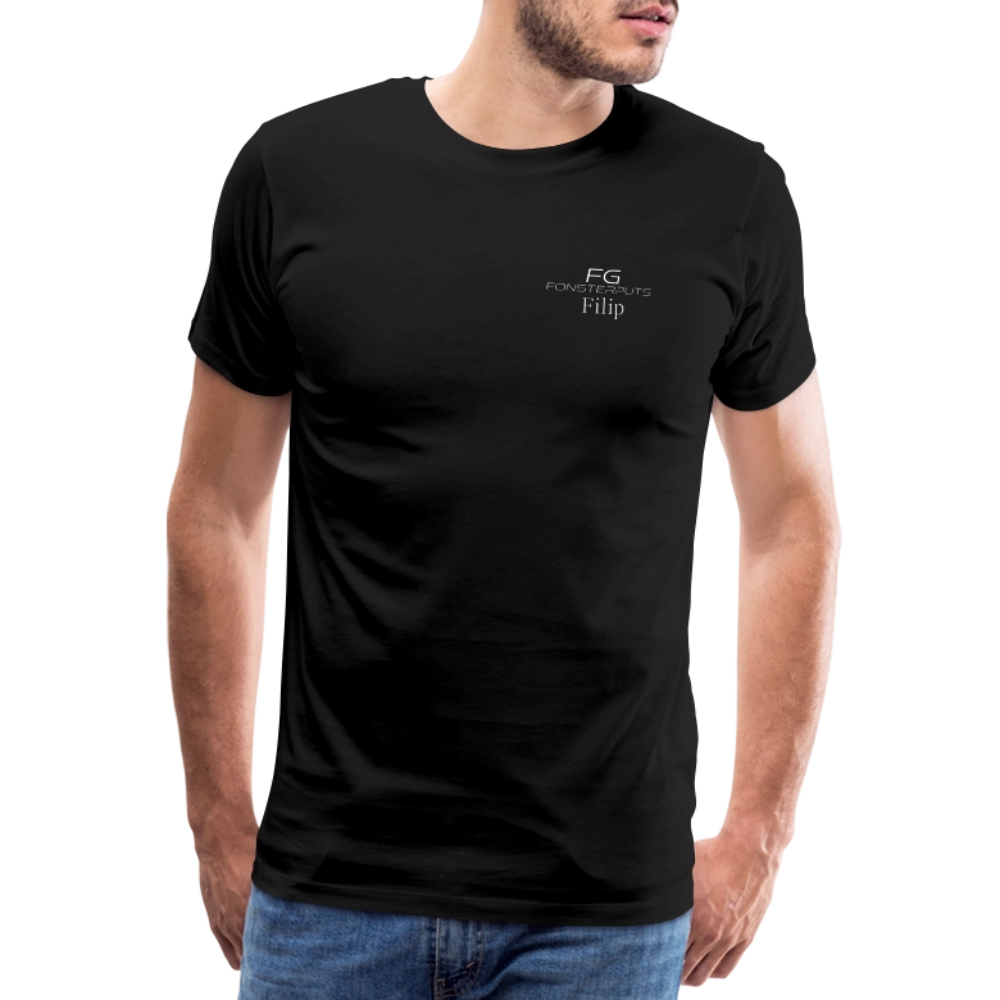 FG fönsterputs - Premium-T-shirt herr - svart