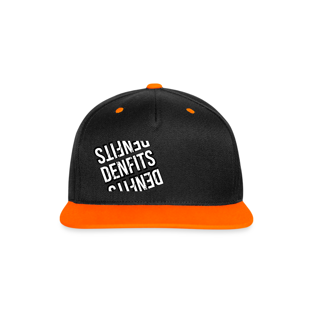 Denfits-keps med snapback - svart/neonorange
