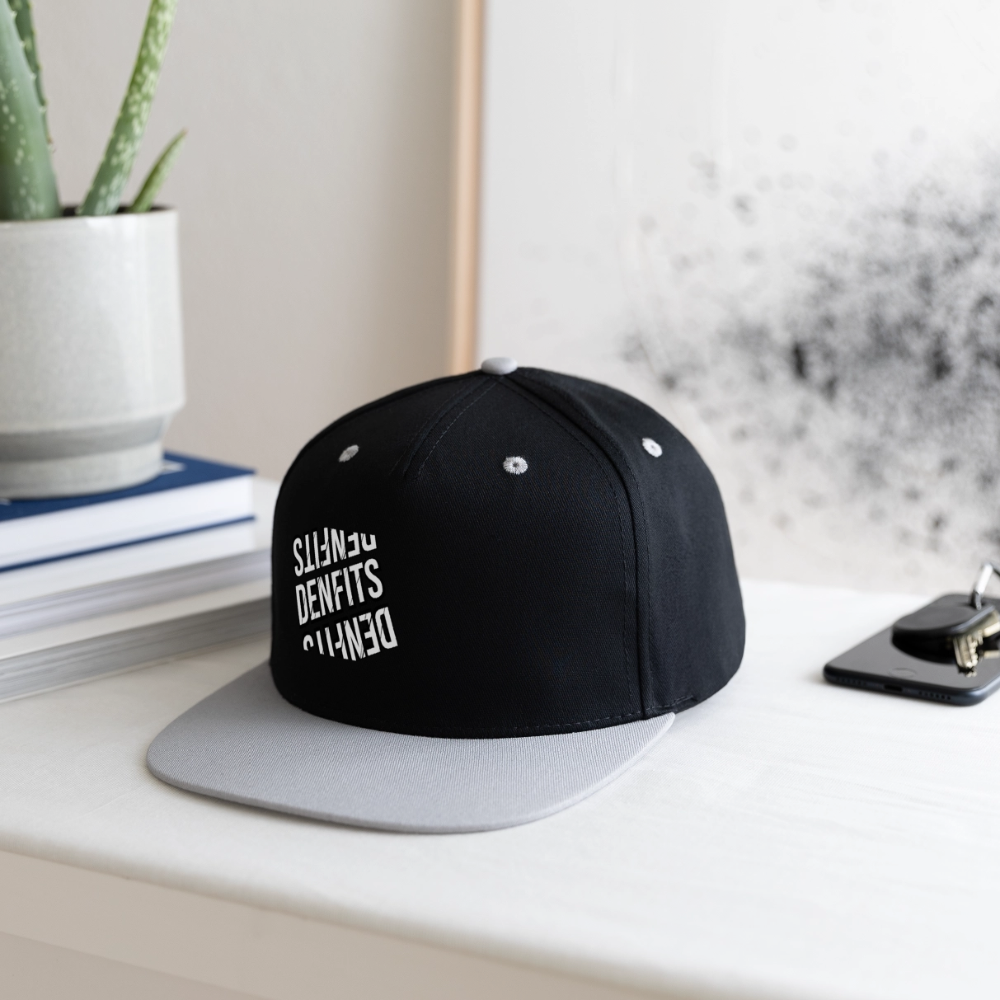 Denfits-keps med snapback - svart/grå