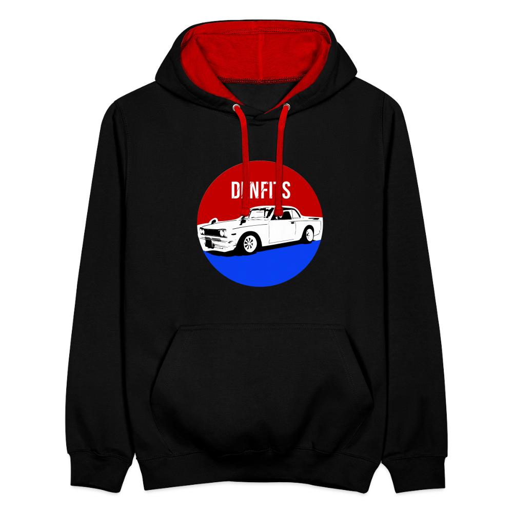 Pepsi - Contrast Colour Hoodie - svart/röd