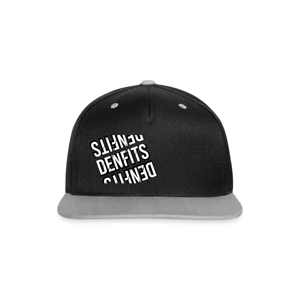 Denfits-keps med snapback - svart/grå