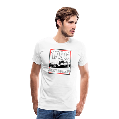 96 Super RED - Premium-T-shirt herr - vit