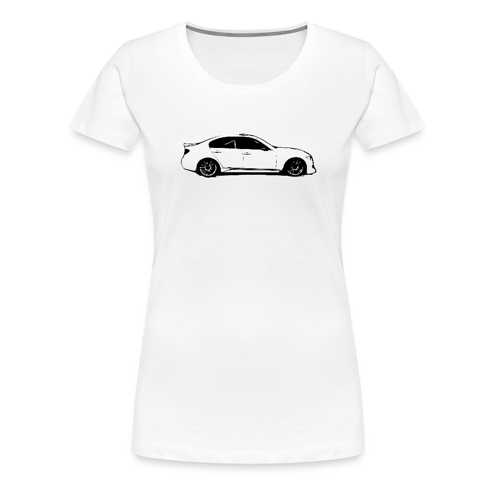 Din - Premium-T-shirt dam - vit