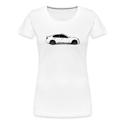 Din - Premium-T-shirt dam - vit