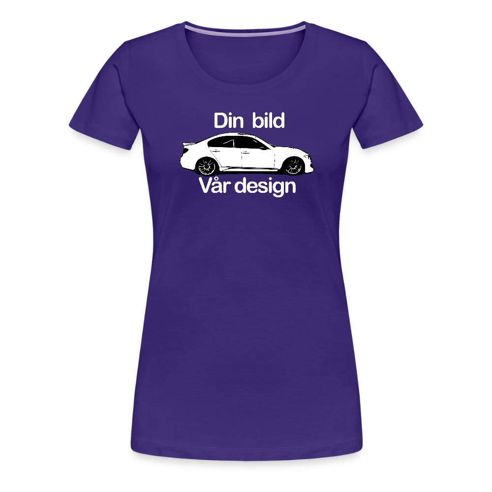 Din - Premium-T-shirt dam - mörklila