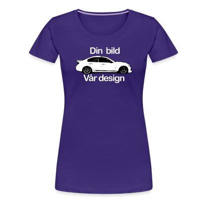Din - Premium-T-shirt dam - mörklila
