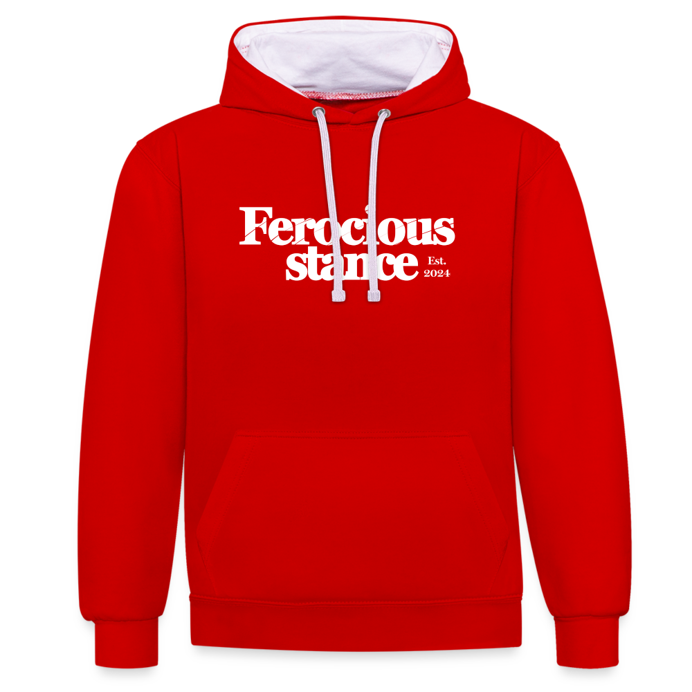 Ferocious - Kontrastluvtröja - röd/vit
