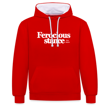 Ferocious - Kontrastluvtröja - röd/vit