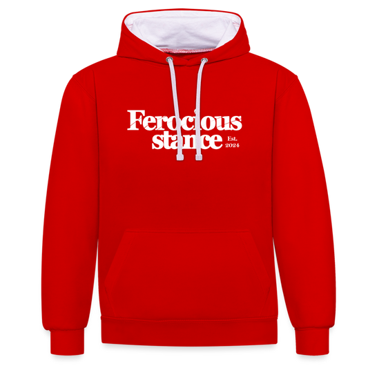 Ferocious - Kontrastluvtröja - röd/vit