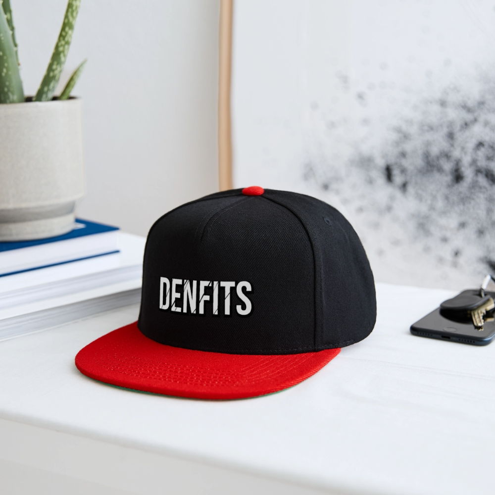 Denfits blk - Snapbackkeps - svart/röd
