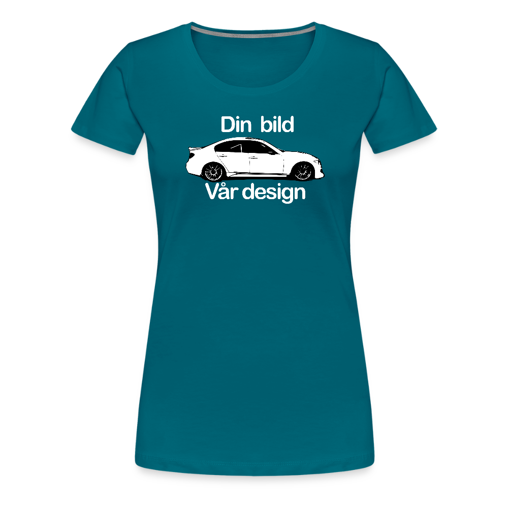 Din - Premium-T-shirt dam - divablå