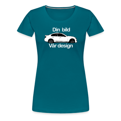 Din - Premium-T-shirt dam - divablå
