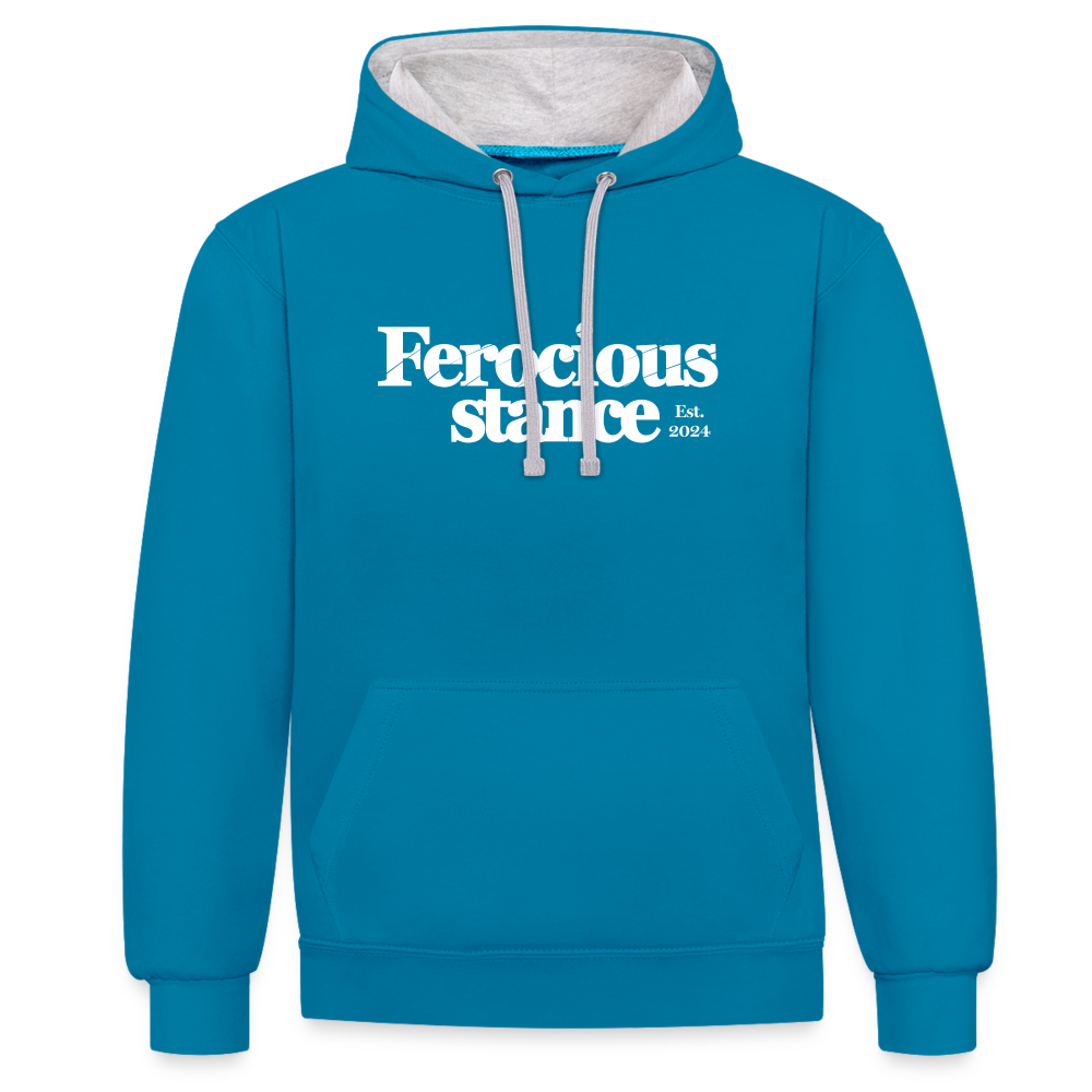 Ferocious - Kontrastluvtröja - påfågelsblå/gråmelerad
