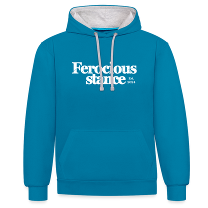 Ferocious - Kontrastluvtröja - påfågelsblå/gråmelerad