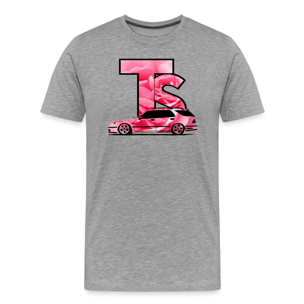 TS - Premium-T-shirt herr - gråmelerad