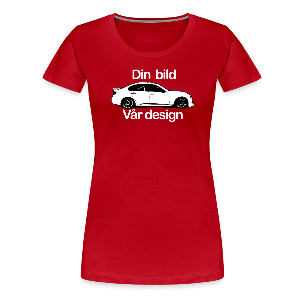 Din - Premium-T-shirt dam - röd