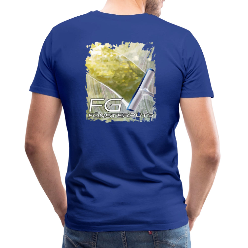 FG fönsterputs - Premium-T-shirt herr - kungsblå