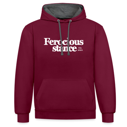 Ferocious - Kontrastluvtröja - vinröd/antracit