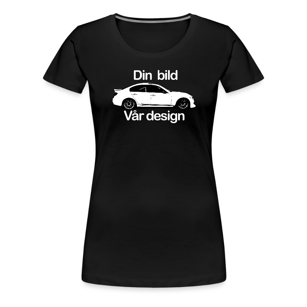 Din - Premium-T-shirt dam - svart