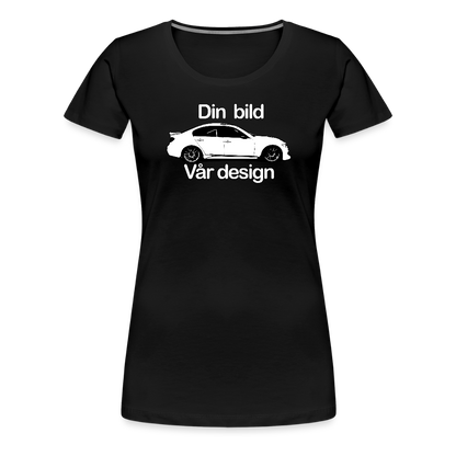 Din - Premium-T-shirt dam - svart