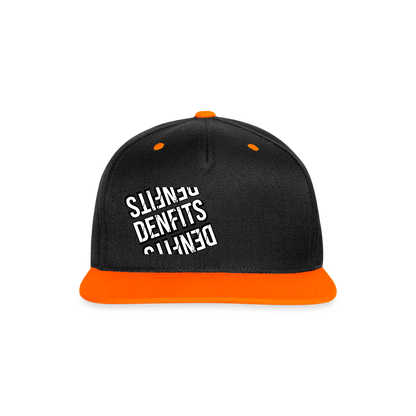 Denfits-keps med snapback - svart/neonorange