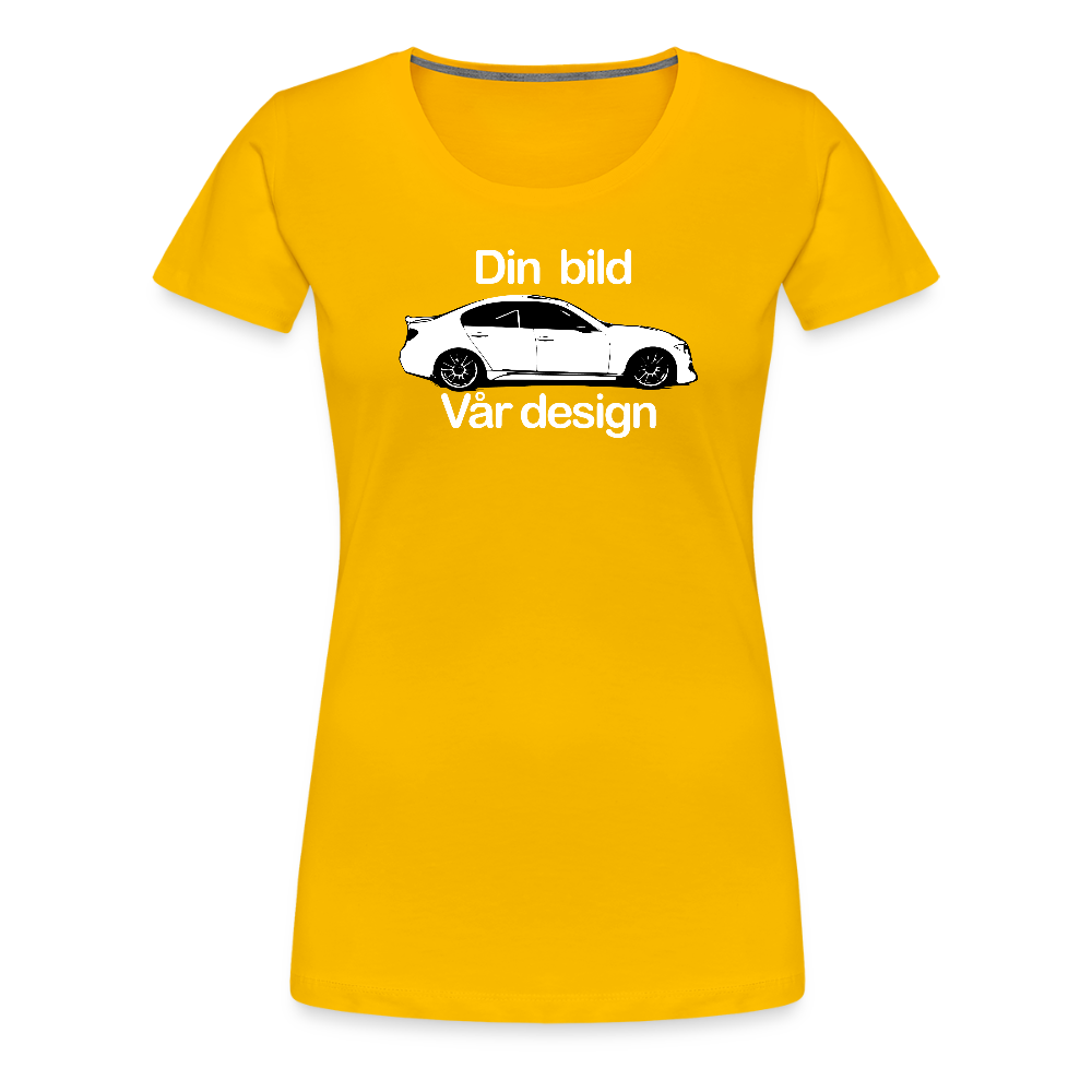 Din - Premium-T-shirt dam - solgul