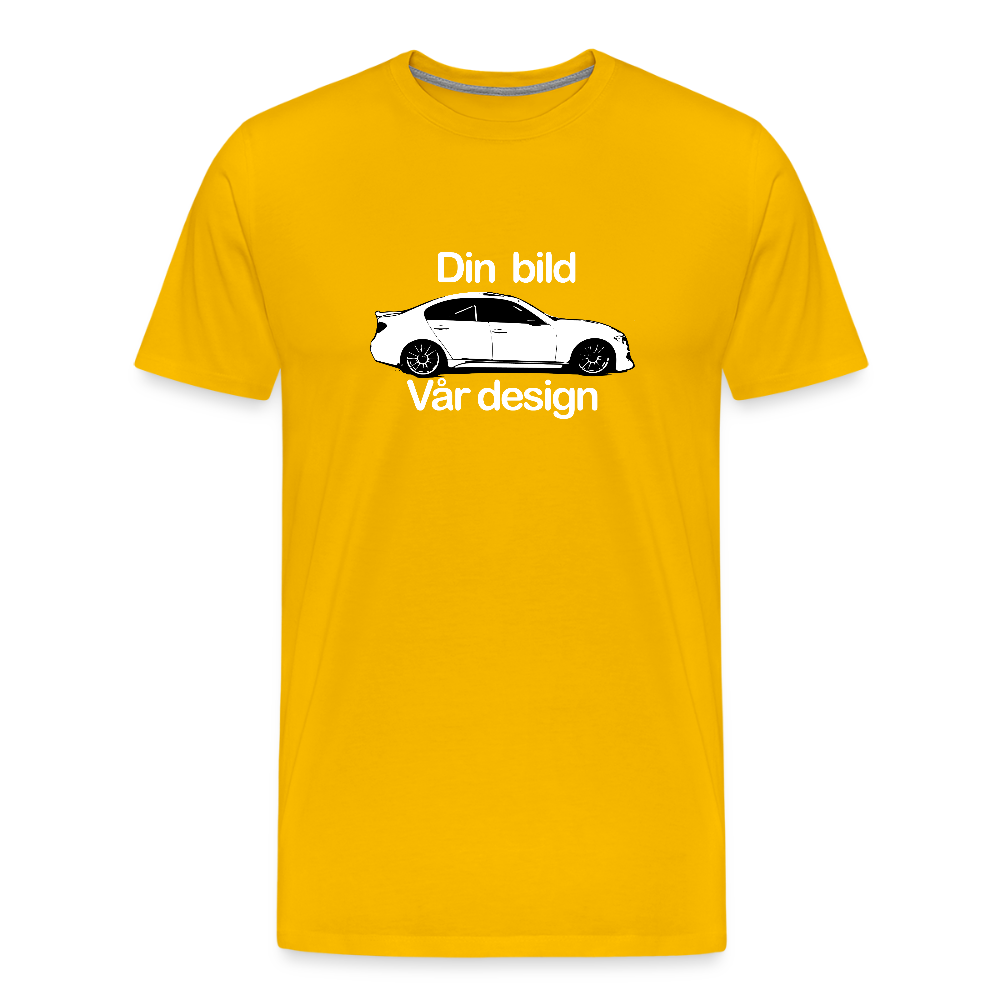 Din - Premium-T-shirt herr - solgul