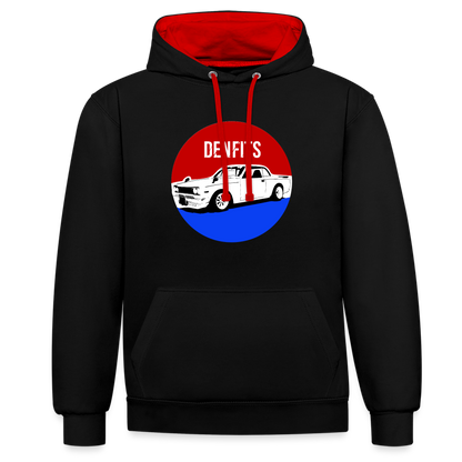 Pepsi - Contrast Colour Hoodie - svart/röd