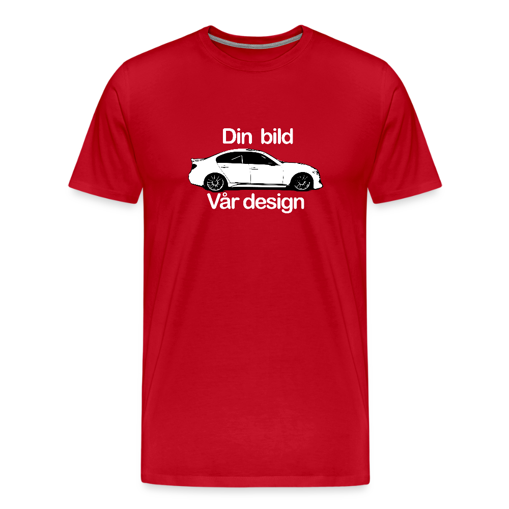 Din - Premium-T-shirt herr - röd