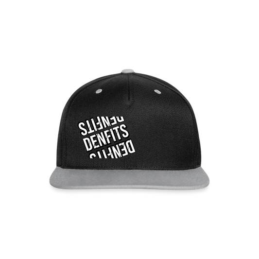 Denfits-keps med snapback - svart/grå