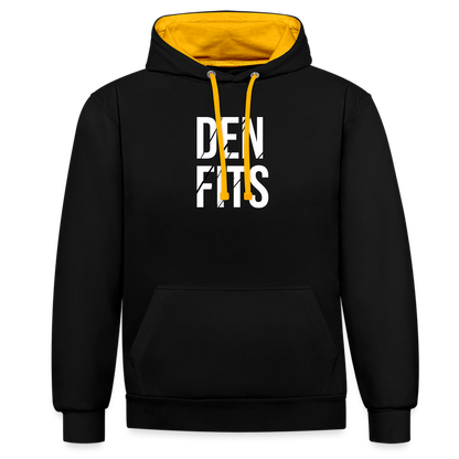 Denfits - Contrast Colour Hoodie - svart/guld