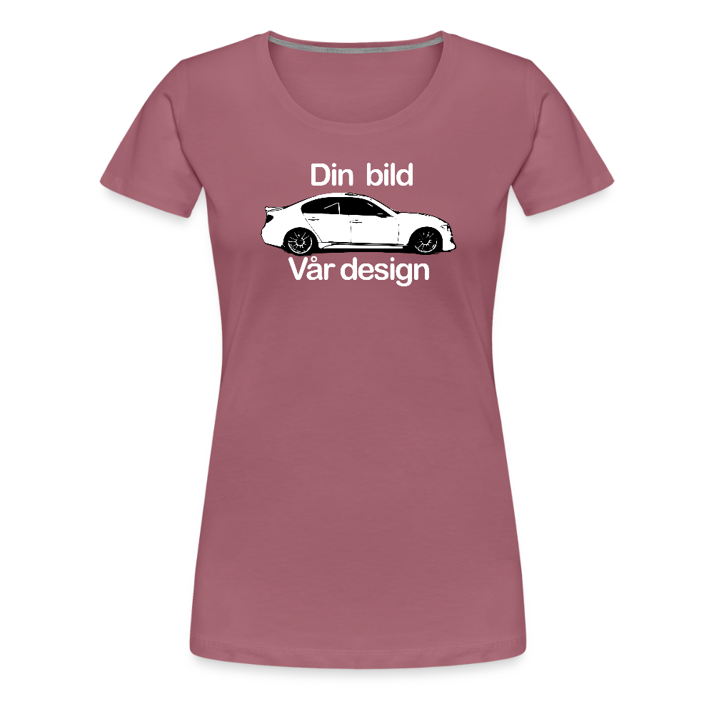 Din - Premium-T-shirt dam - malva