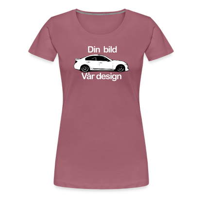Din - Premium-T-shirt dam - malva