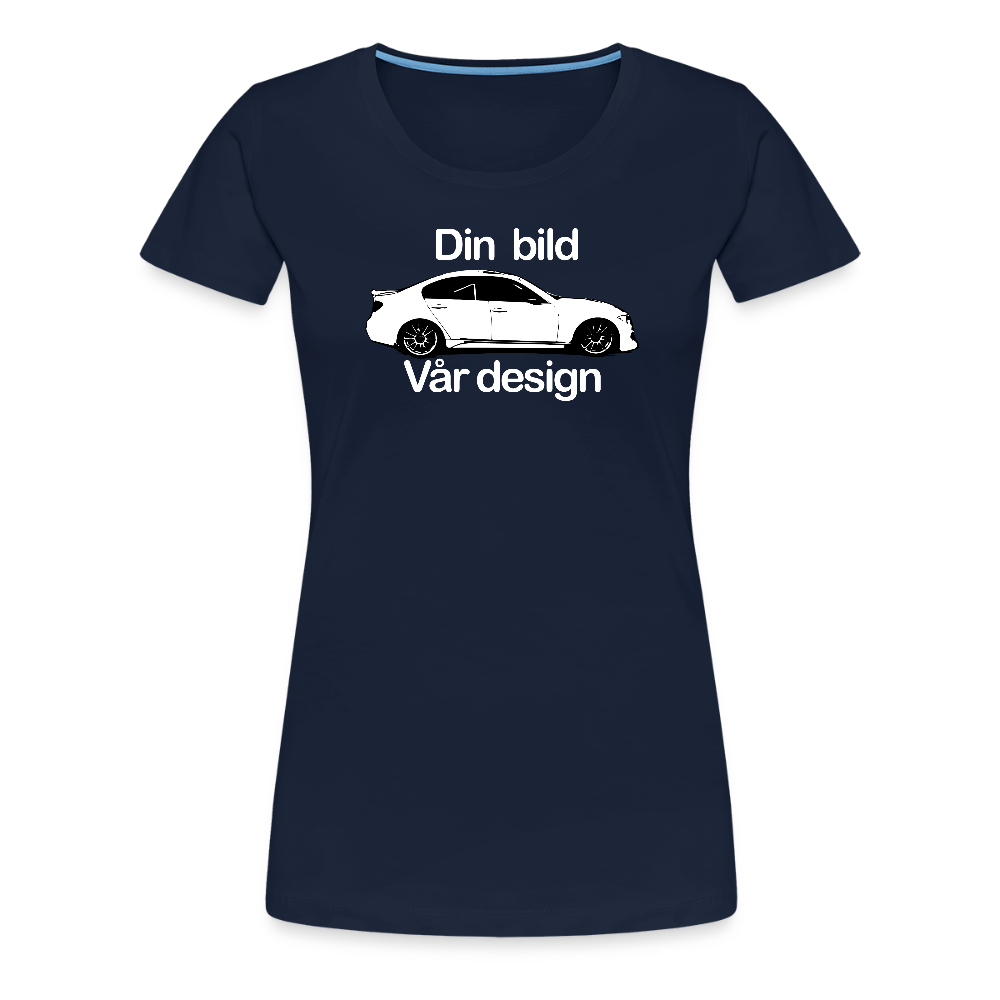 Din - Premium-T-shirt dam - marinblå