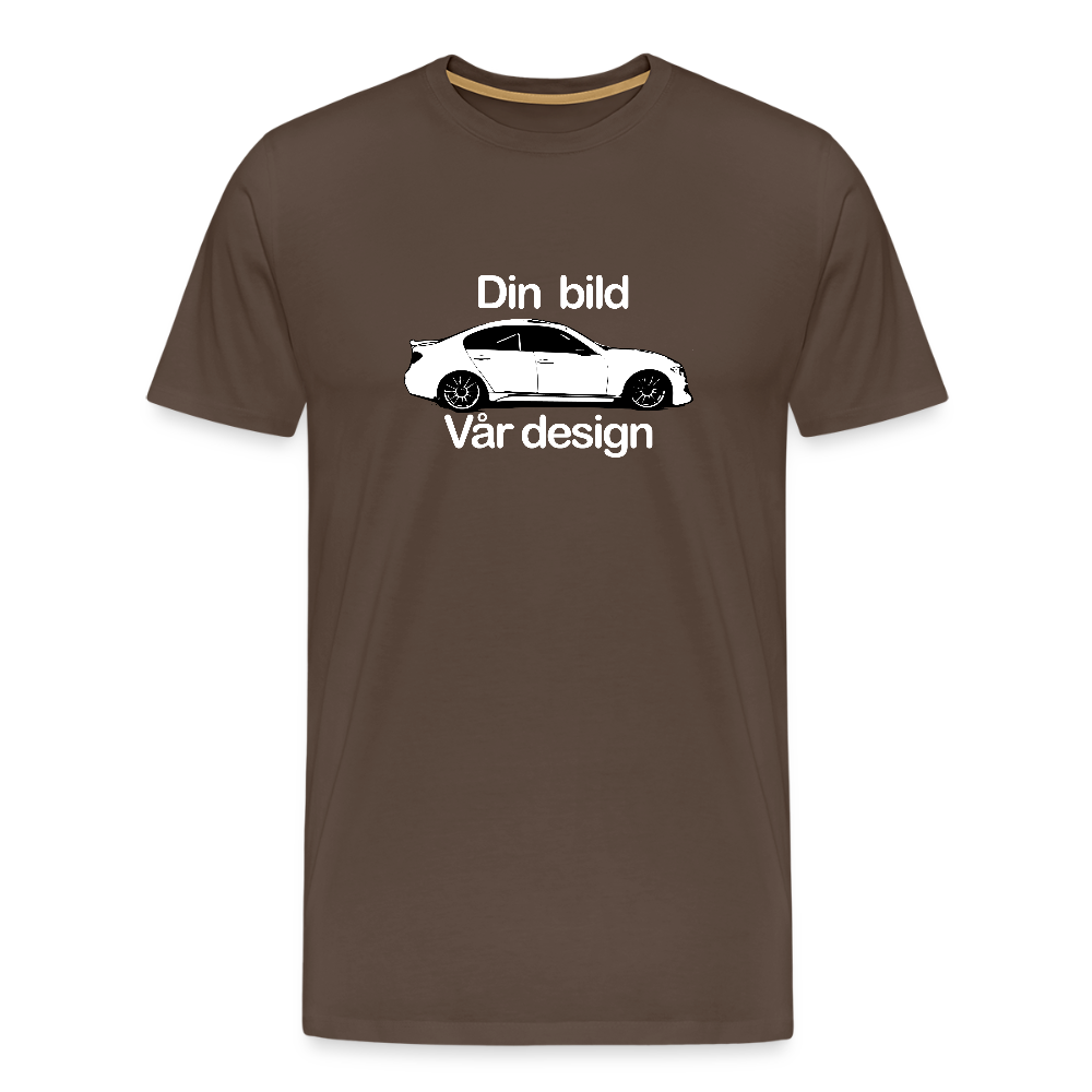 Din - Premium-T-shirt herr - ädelbrun